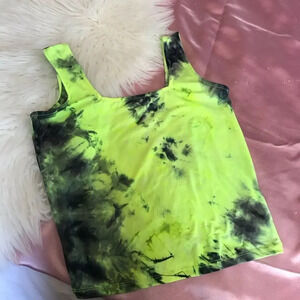 vibe neon tie dye tank top